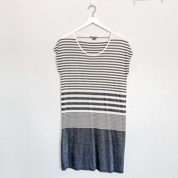 VINCE Striped Ombre T-Shirt Dress Extra Small - Picture 6 of 6